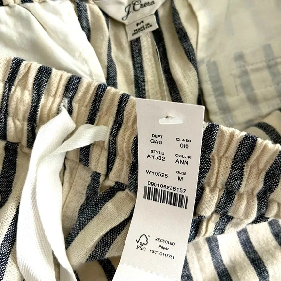 J.Crew Linen Striped Shorts - Picture 5 of 5